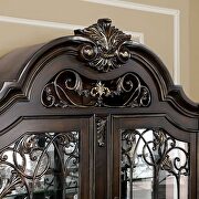 Faux wood carved details hutch & buffet in walnut finish additional photo 3 of 5