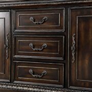 Faux wood carved details hutch & buffet in walnut finish by Furniture of America additional picture 6