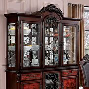 Faux wood carved details hutch & buffet in brown cherry finish by Furniture of America additional picture 2