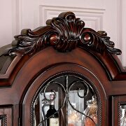 Faux wood carved details hutch & buffet in brown cherry finish by Furniture of America additional picture 3