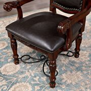 Black leatherette seat dining chair additional photo 2 of 3