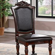 Black leatherette seat dining chair additional photo 3 of 3