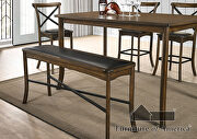 Burnished oak traditonal counter ht. table by Furniture of America additional picture 3