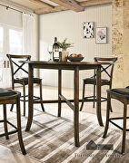 Burnished oak traditonal counter ht. round table by Furniture of America additional picture 2