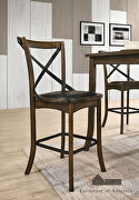 Burnished oak traditonal counter ht. round table by Furniture of America additional picture 3