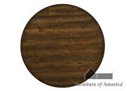 Burnished oak transitional round table by Furniture of America additional picture 2