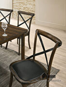 Metal x-cross back design dining chair by Furniture of America additional picture 3