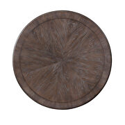Rustic natural tone round dining table additional photo 2 of 8