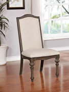 Rustic natural tone upholstered seat dining chair additional photo 2 of 3