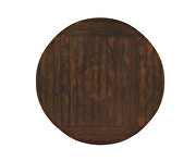 Brown cherry transitional round table additional photo 2 of 9