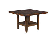Brown cherry transitional round table additional photo 3 of 9