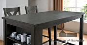 Gray finish rustic counter height table by Furniture of America additional picture 5