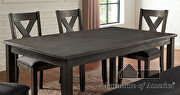 Gray wood grain finish transitional dining table by Furniture of America additional picture 8