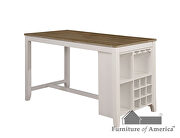 White rustic counter ht. table by Furniture of America additional picture 6