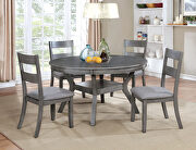 Gray finish transitional round table by Furniture of America additional picture 3