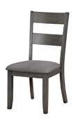Gray finish padded fabric dining chair by Furniture of America additional picture 2