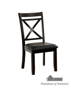 Dark brown/dark oak transitional side chair additional photo 2 of 1