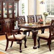 Cherry traditional dining table w/ 1x18 leaf by Furniture of America additional picture 2