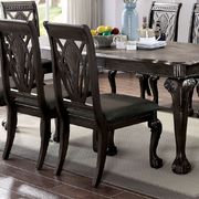 Dark gray traditional dining table w/ 1x18 leaf by Furniture of America additional picture 7