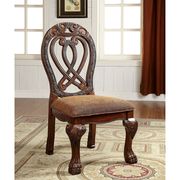 Royal style cherry brown finish family size dining table by Furniture of America additional picture 2