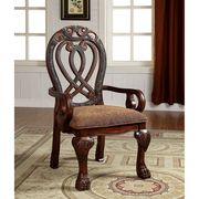 Royal style cherry brown finish family size dining table by Furniture of America additional picture 5