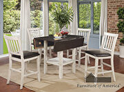 Antique white/espresso rustic counter ht. table by Furniture of America additional picture 7