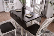 Espresso/white transitional dining table by Furniture of America additional picture 4
