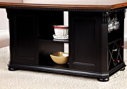 Black/ cherry storage base design counter ht. table by Furniture of America additional picture 11