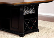 Black/ cherry storage base design counter ht. table by Furniture of America additional picture 12