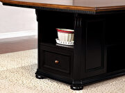 Black/ cherry storage base design counter ht. table by Furniture of America additional picture 13