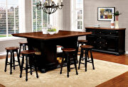 Black/ cherry storage base design counter ht. table by Furniture of America additional picture 14