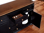 Black/ cherry wooden top server by Furniture of America additional picture 2