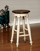 Off-white/ cherry storage base design counter ht. table by Furniture of America additional picture 9