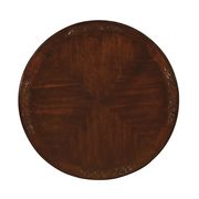 Traditional brown cherry wood round table additional photo 2 of 7