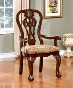 Traditional brown cherry wood round table by Furniture of America additional picture 8