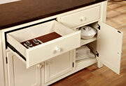 Vintage white/ dark oak cottage style server by Furniture of America additional picture 2