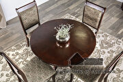 Antique cherry pedestal base round dining table additional photo 4 of 7