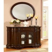 Brown cherry traditional round table by Furniture of America additional picture 4