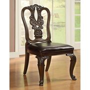 Brown cherry traditional double pedestal table by Furniture of America additional picture 6