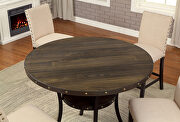 Light walnut transitional round counter ht. table by Furniture of America additional picture 4