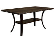 Light walnut/ beige industrial dining table additional photo 2 of 7