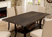 Light walnut/ beige industrial dining table additional photo 4 of 7