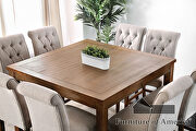 Rustic oak wood grain counter ht. table by Furniture of America additional picture 3