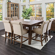 Rustic oak sturdy construction dining table by Furniture of America additional picture 3
