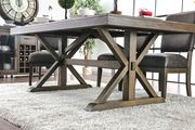 Gray wood / farmstyle dining table by Furniture of America additional picture 2
