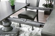 Gray finish double pedestial dining table additional photo 2 of 8