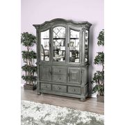 Gray finish hutch + buffet curio by Furniture of America additional picture 2