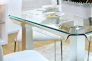Silver/chrome contemporary counter ht. table by Furniture of America additional picture 2