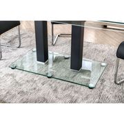 Curved tempered glass top dining table additional photo 3 of 5
