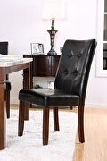 Brown cherry/black genuine marble top dining table by Furniture of America additional picture 4